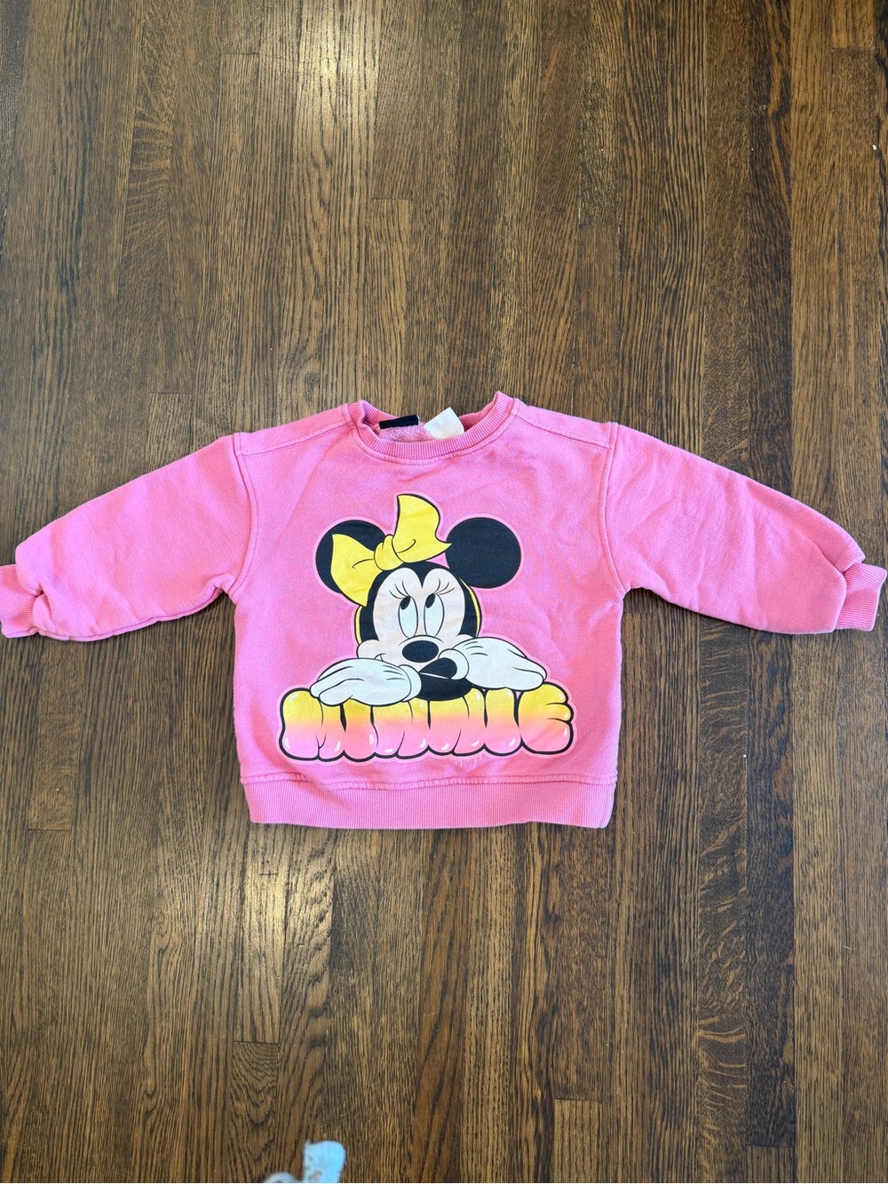 Zara Kids Pink Minnie Mouse Graphic Kids Sweatshirt